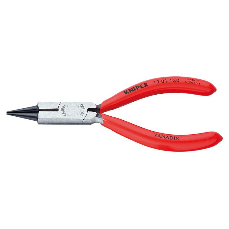 Knipex Round Nose Pliers With Cutting Edge Black,130 mm | 19 01 130